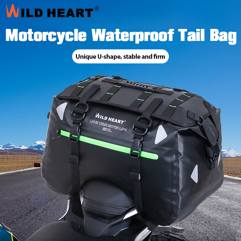 Motorcycle Gear Warehouse - Bolsa Traseira Impermeável para Motocicleta 50L