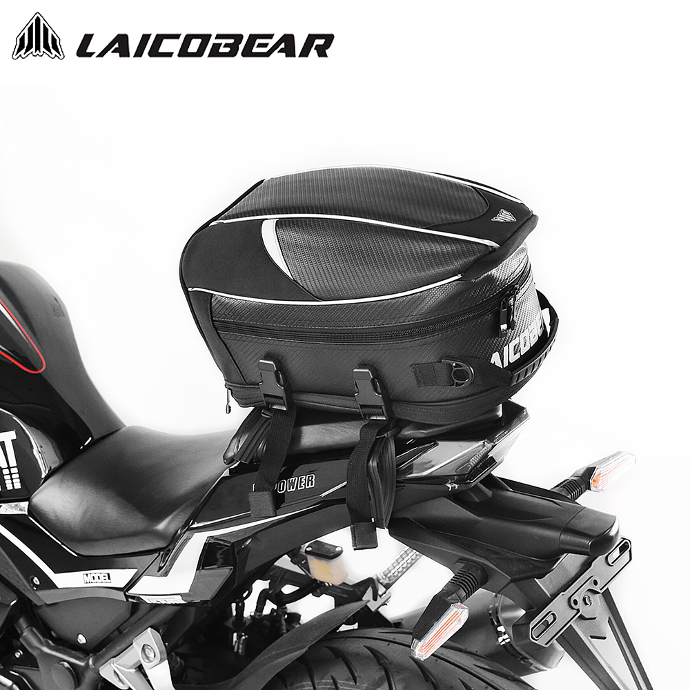 Motorcycle Gear Warehouse - Bolsa traseira para motocicleta, preta, à