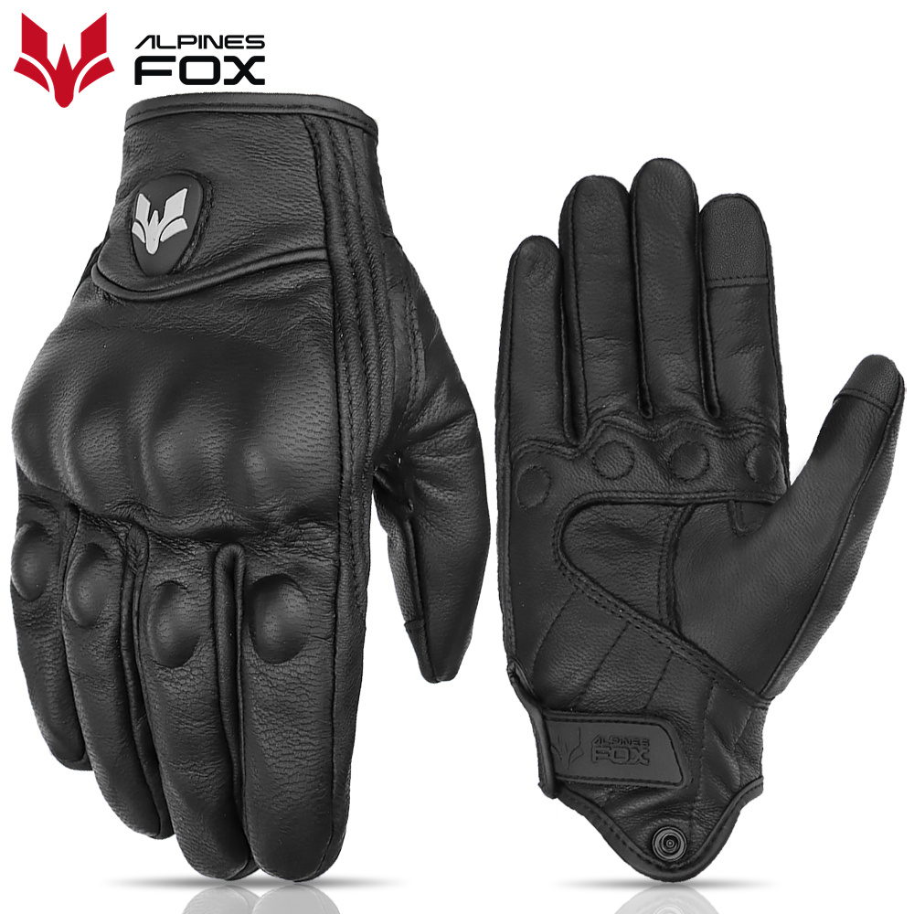 Motorcycle Gear Fox - Luvas de moto perfuradas de couro