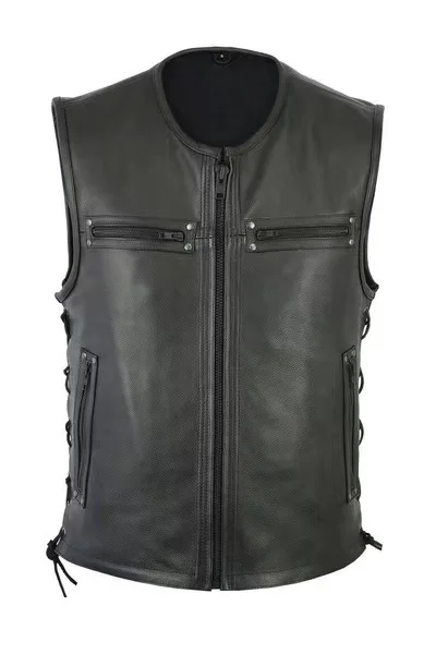 Motorcycle Gear Vest - Novo Colete de Couro de Cor