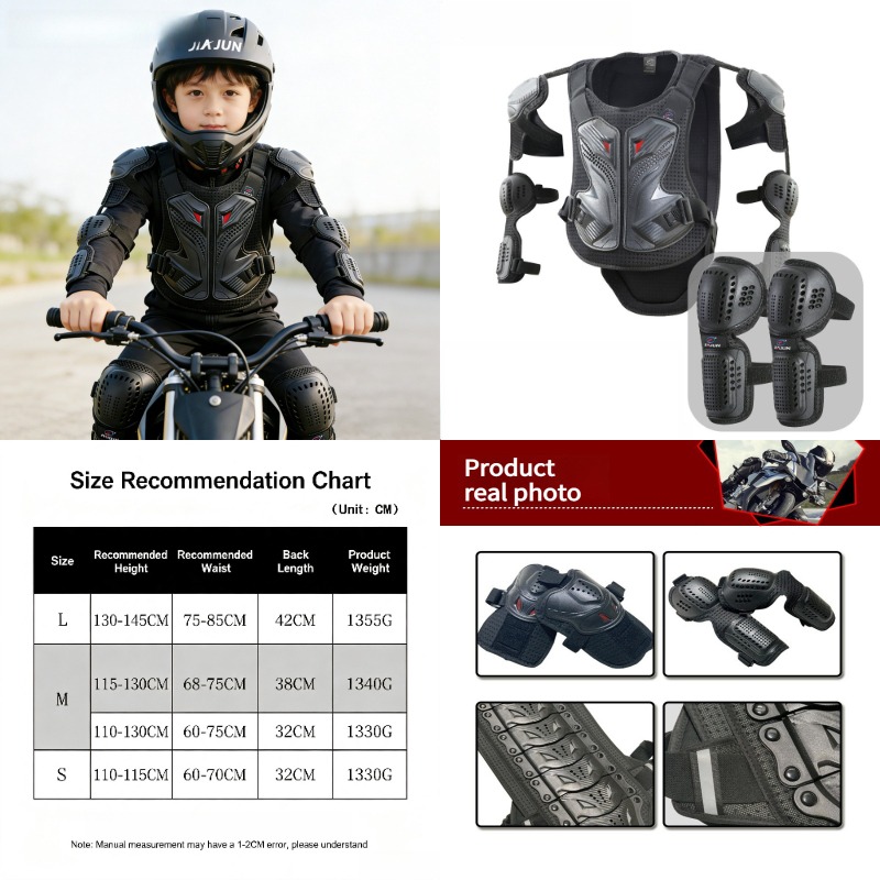 Motorcycle Gear Vest - Colete de Proteção para Motocicleta Infantil,