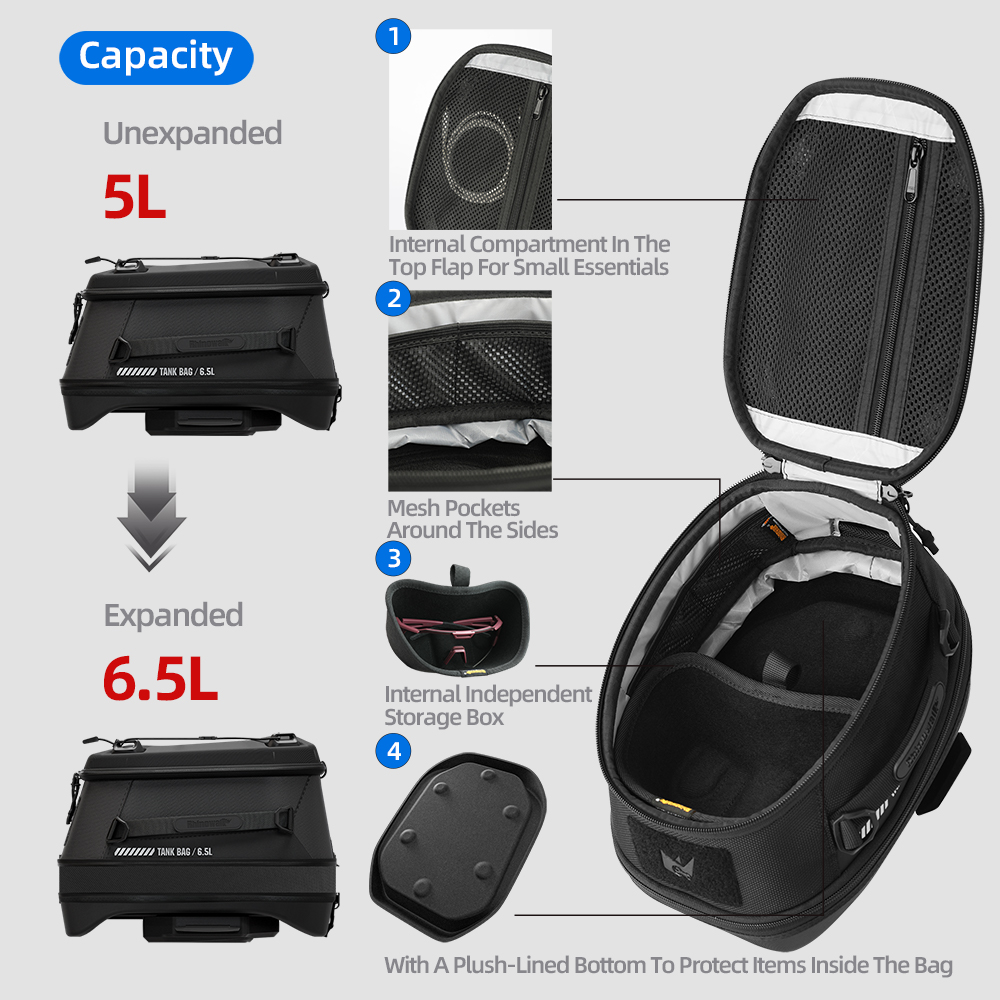 Rhinowalk bolsa de tanque magn - Magnetic Tank Bag avaliação e preço
