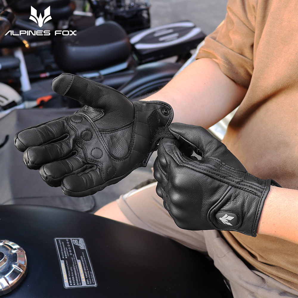 Retro luvas de couro da motoci - Motorcycle Gear Fox avaliação e preço