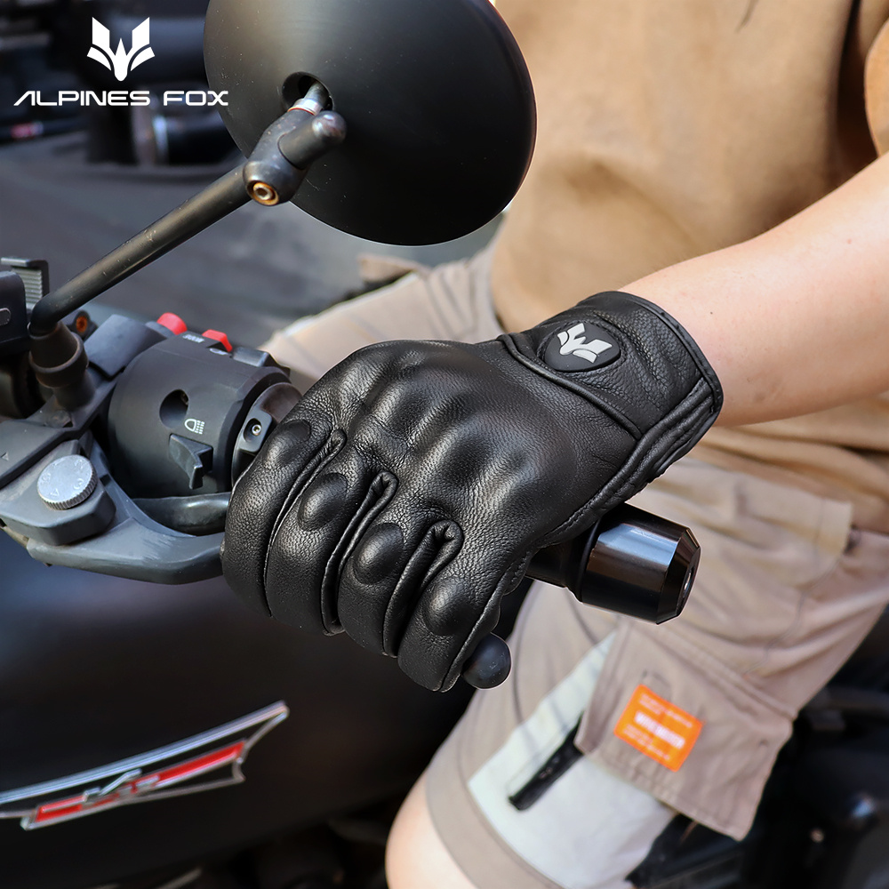 Retro luvas de couro da motoci - Motorcycle Gear Fox avaliação e preço