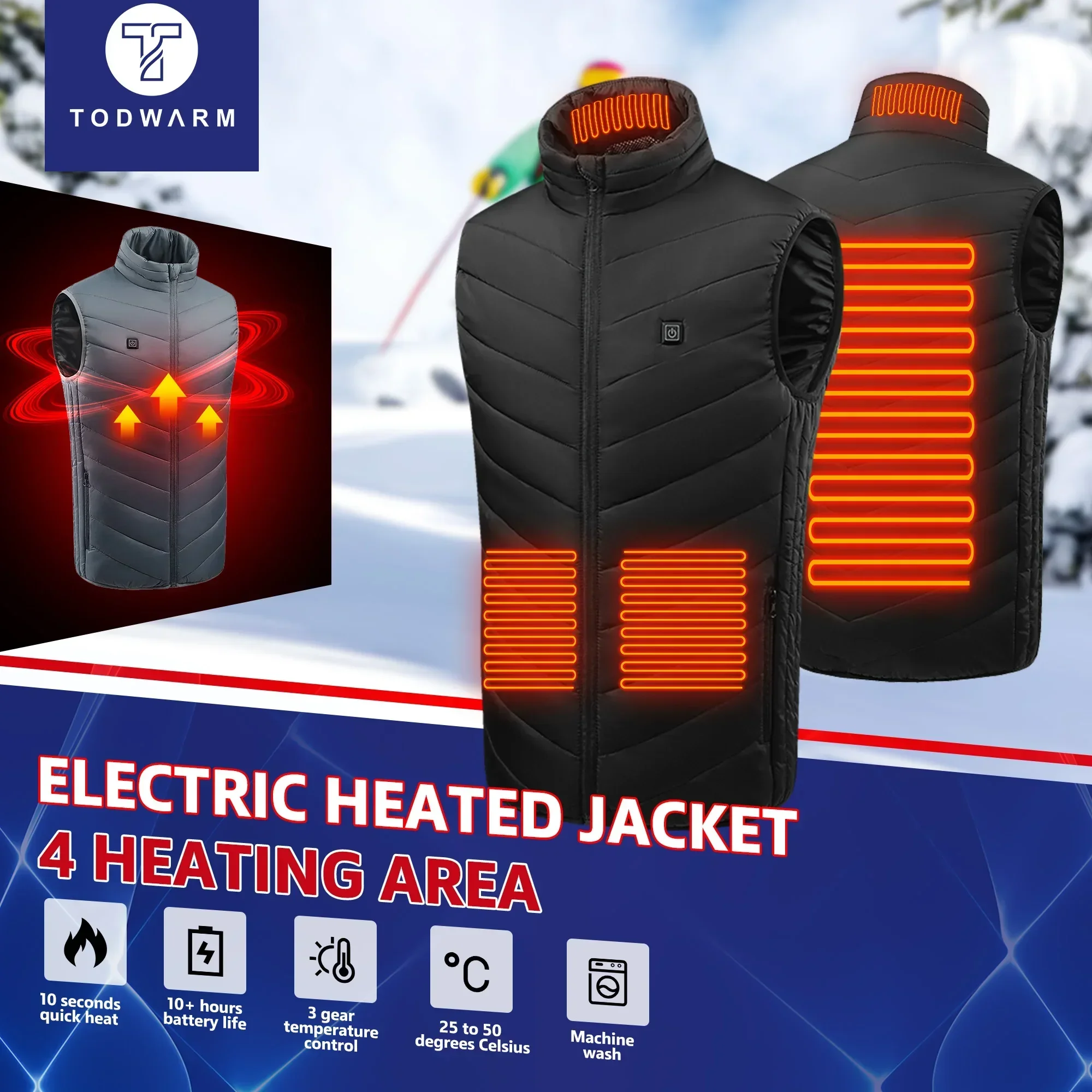21 colete aquecido jaquetas aq - Motorcycle Gear Vest avaliação e preço