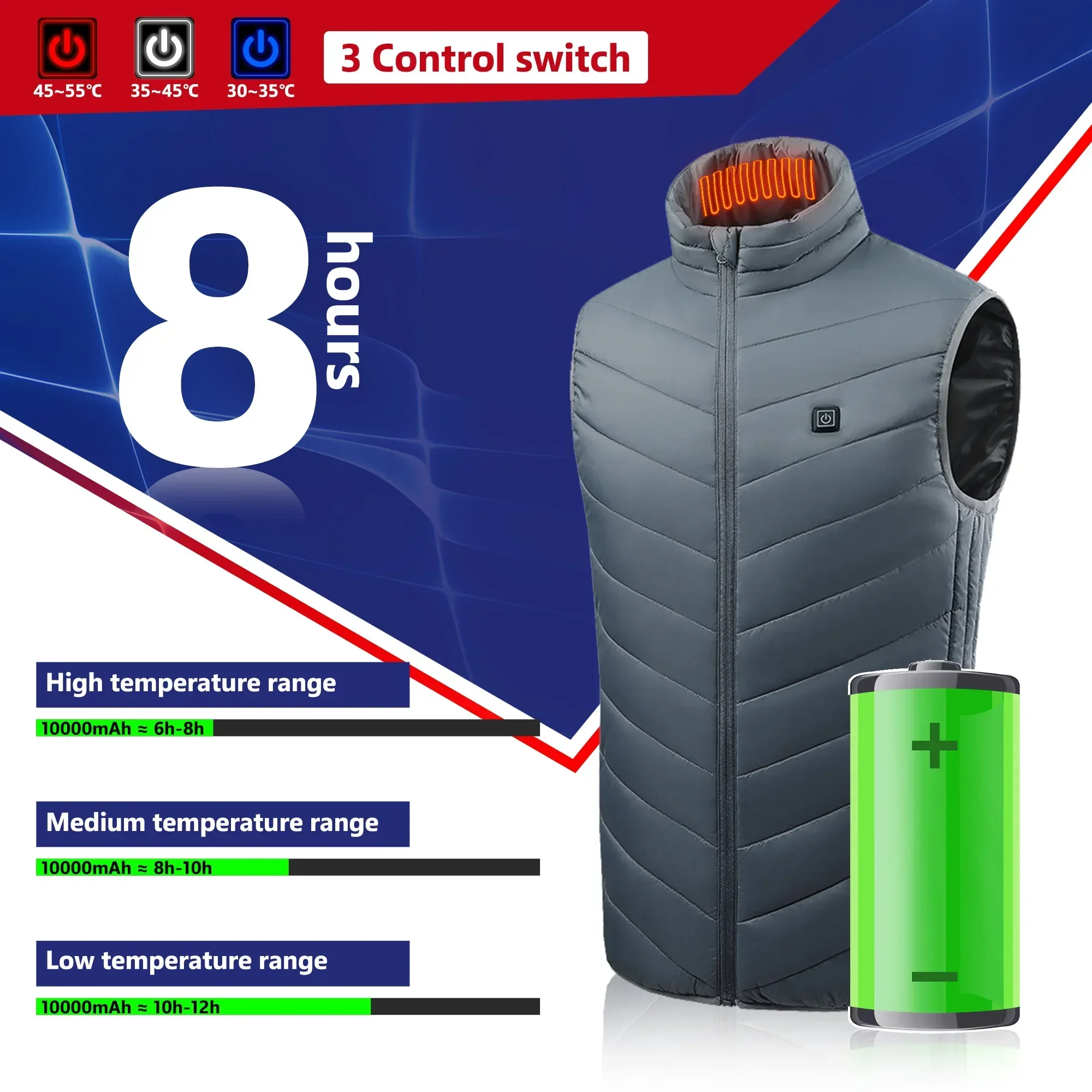 21 colete aquecido jaquetas aq - Motorcycle Gear Vest avaliação e preço